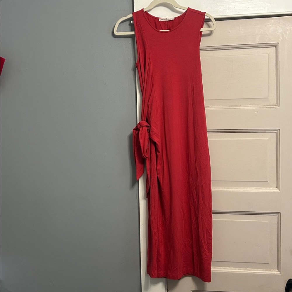Peruvian Connection Red Sleeveless Dress